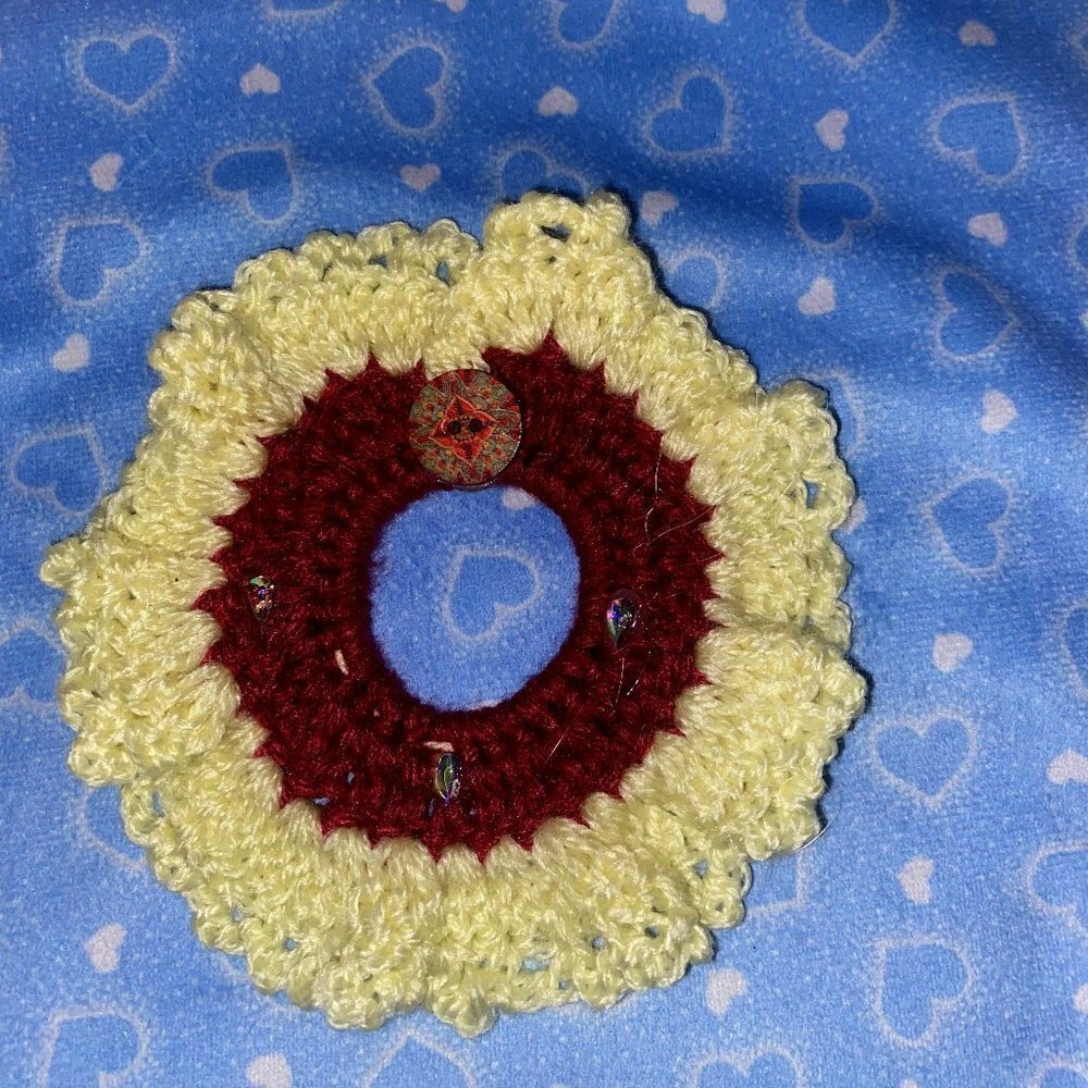 Sparkle Tear Drop Button Scrunchie - Picture 2 of 2
